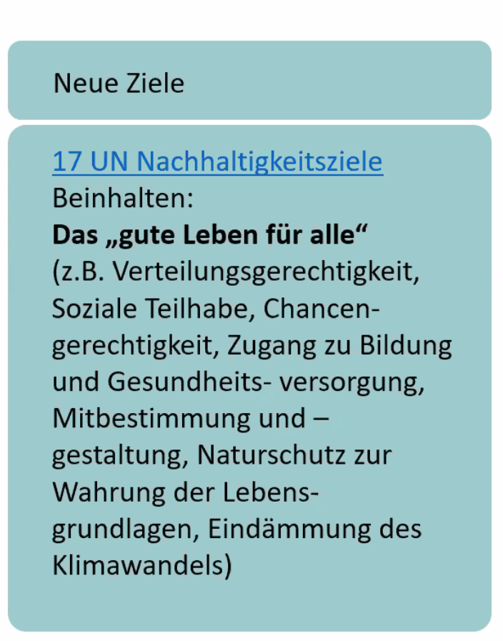 UN Nachhaltigkeitsziele